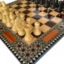 Juego Completo Tablero de ajedrez de Taracea de 40 cm Modelo Gomérez con Piezas