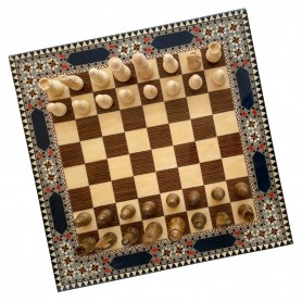 Juego Completo Tablero de ajedrez de Taracea de 40 cm Modelo Generalife con Piezas