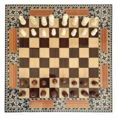 Kit Tablero de ajedrez de Taracea de 33 cm Modelo Albaicin con Piezas