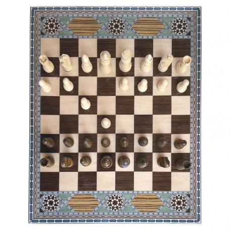 Mudejar Taracea Board Game with wooden pieces