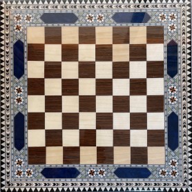 Tablero de ajedrez de Taracea de 40 cm Modelo Moros y Cristianos