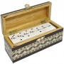 Inlaid Domino Game Box with Chips