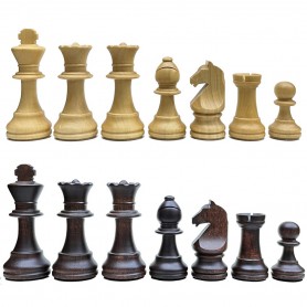 Wooden Staunton Plumb Chess Pieces with 54 mm King.