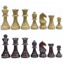 Glossy wooden Staunton Plumb Chess Pieces with 54 mm King.