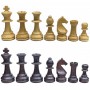 Matte wood Staunton Plumb Chess Pieces with 94 mm King.
