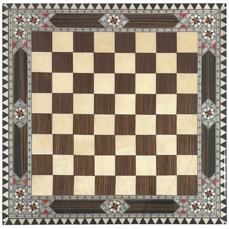 Tablero de ajedrez de Taracea de 35 cm lacado brillo