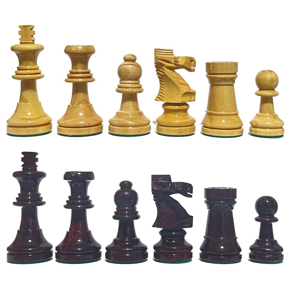 Piezas de Ajedrez Staunton en Madera de Olivo Barnizado Rey 76 mm