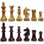 English Model Chess Pieces in 78mm Natural Mahogany King Olive Wood