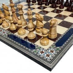 Alhambra Model 50 cm Inlaid Chess Board Kit with Pieces