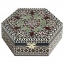 Hexagonal Taracea jewelry box with mirror