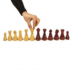 Fichas de ajedrez Corona de madera de Boj. Talladas a mano por artesanos expertos