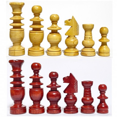 Piezas de Ajedrez Corona Española de Madera para Tablero de 40 cm